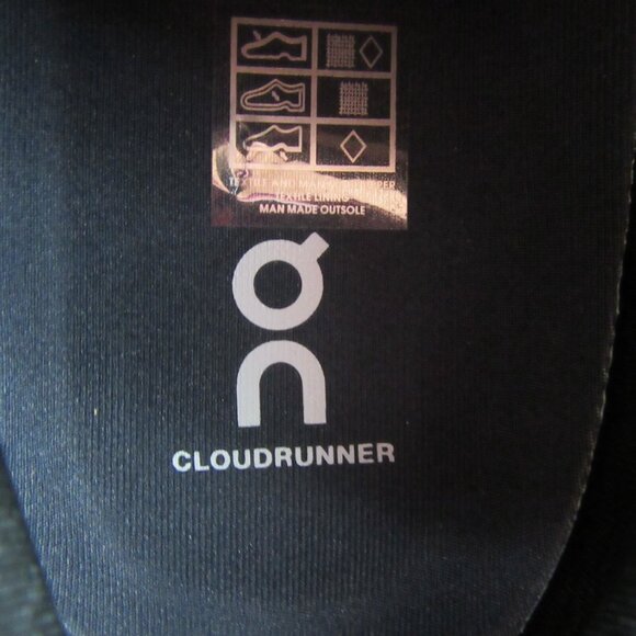 ON Cloudrunner Athletic Running Shoes Mens Size 12.5 Black White NEW #46.99017 - Picture 13 of 16